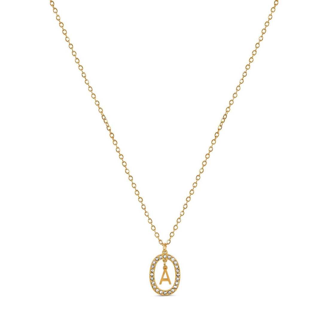Colar Letra Inicial Prism Banhado em Ouro 18K
