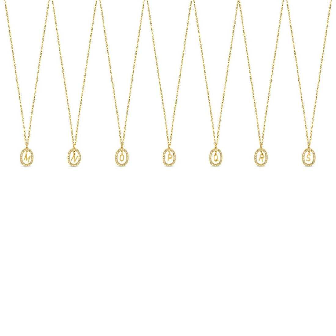 Colar Letra Inicial Prism Banhado em Ouro 18K