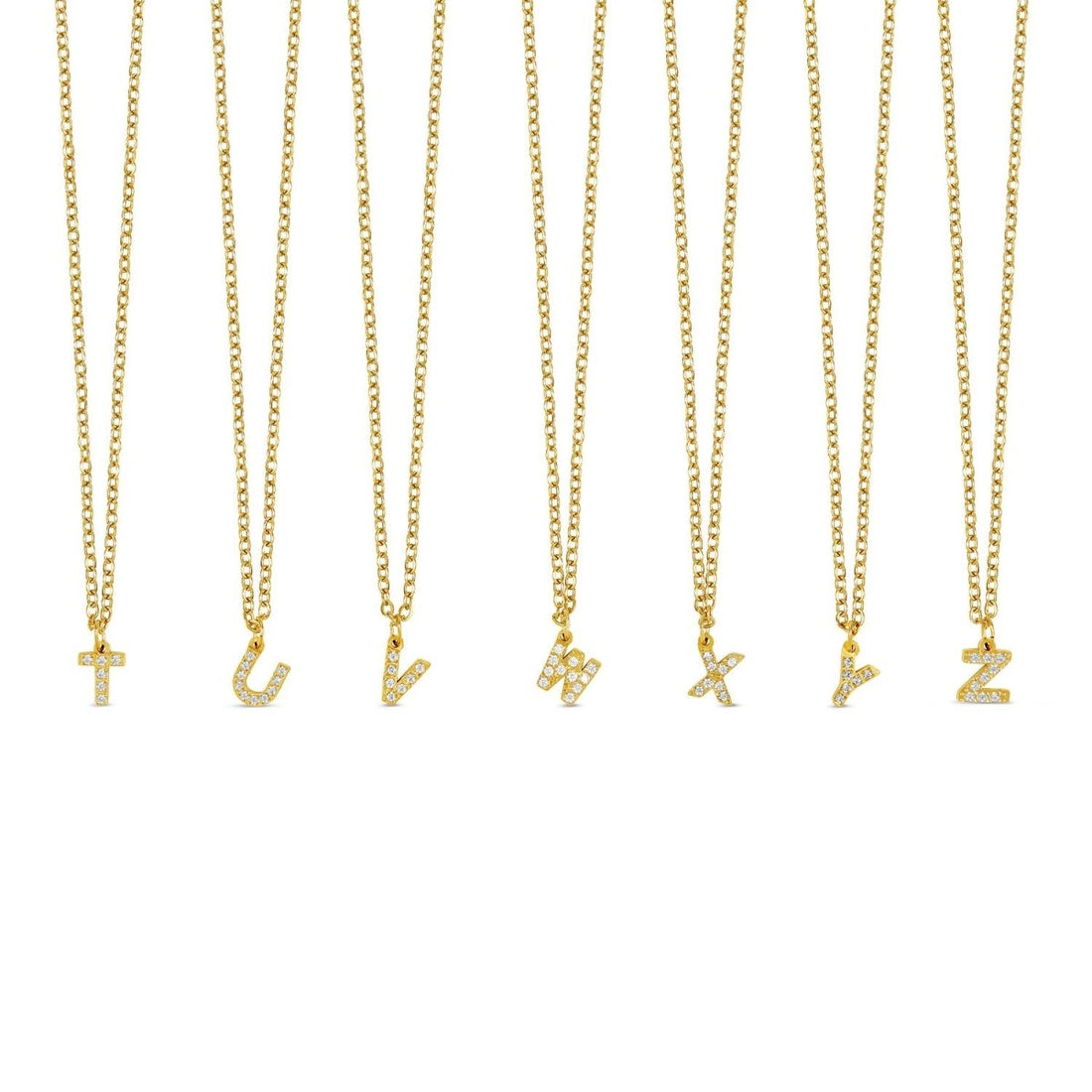 Colar Letra Inicial Stone Banhado em Ouro 18K