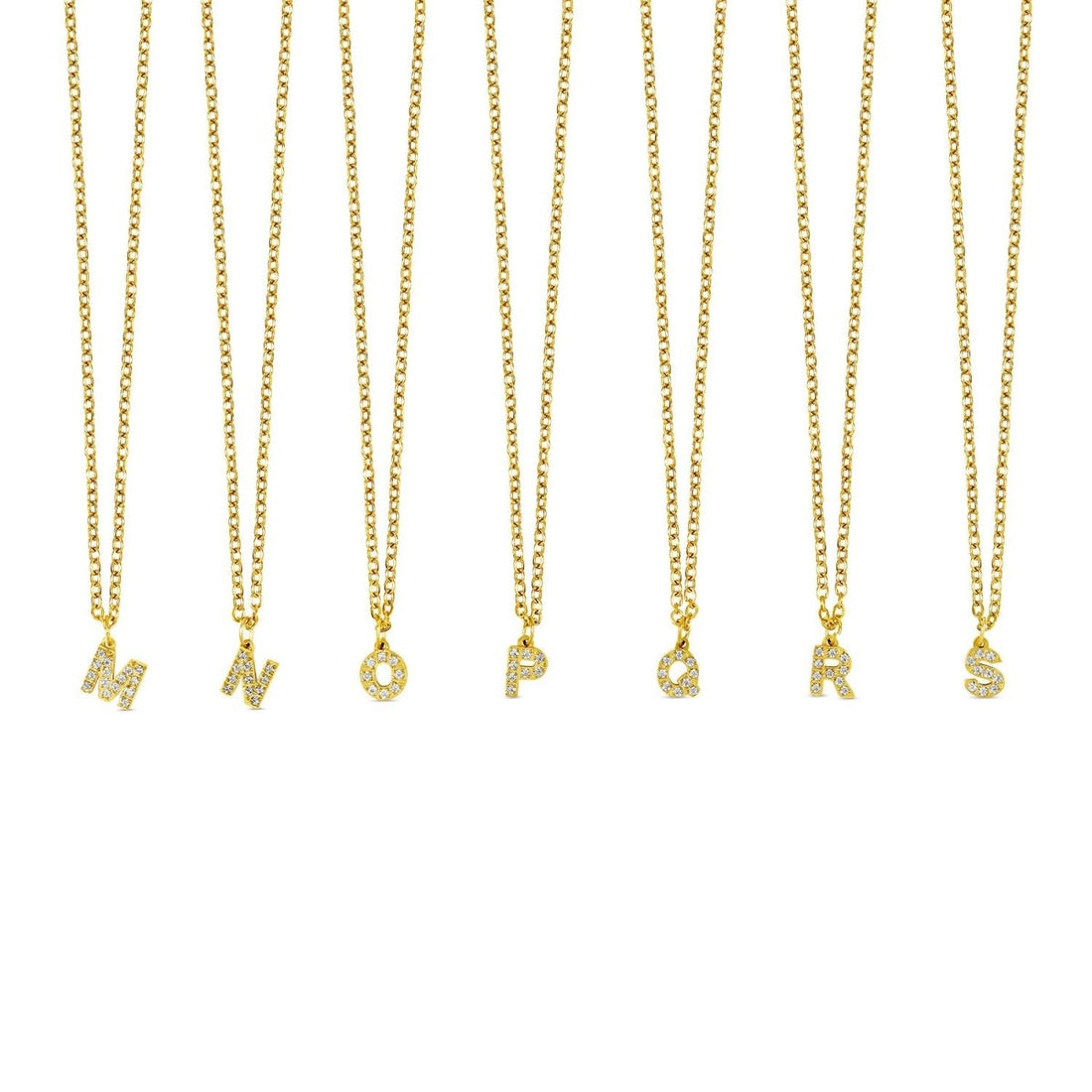 Colar Letra Inicial Stone Banhado em Ouro 18K