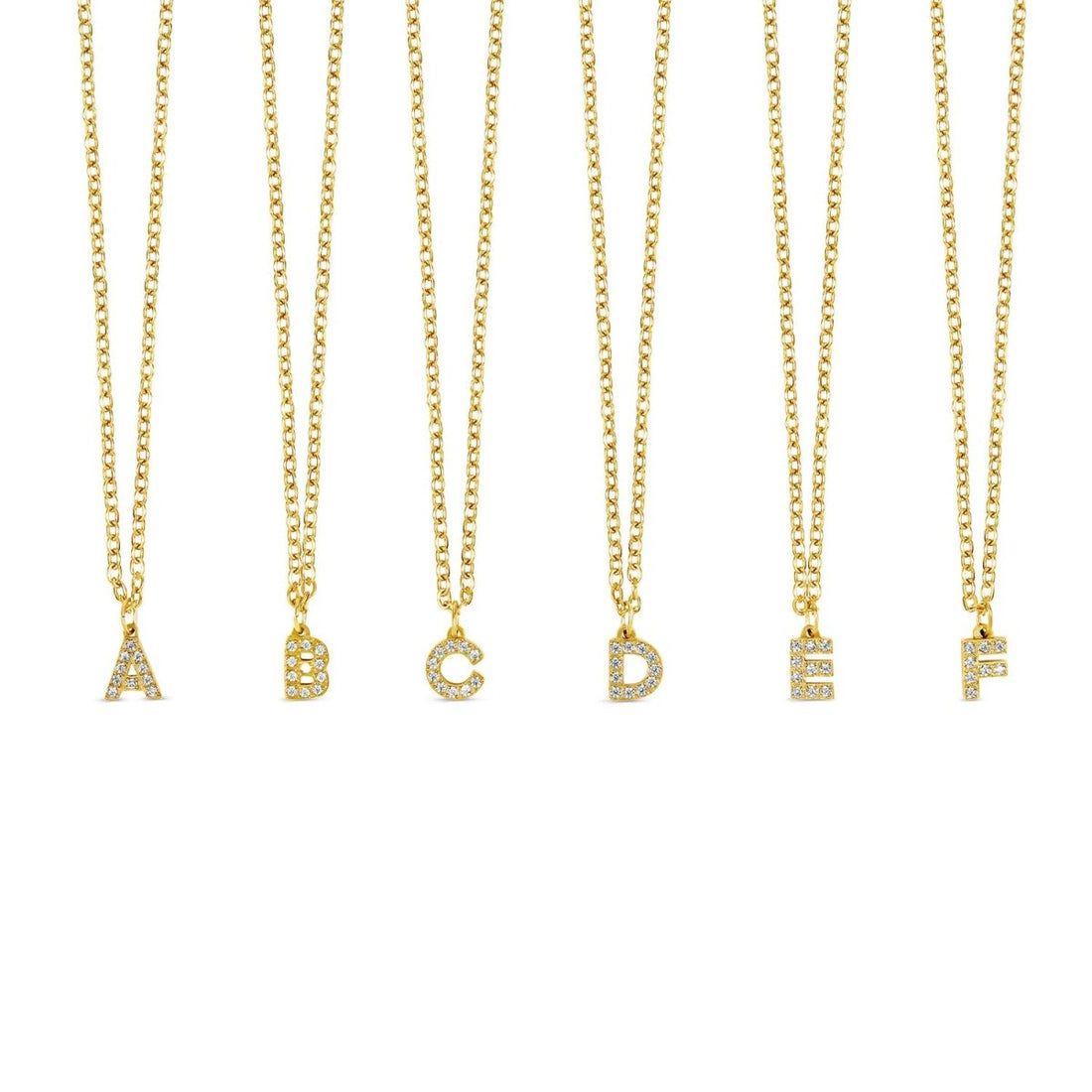 Colar Letra Inicial Stone Banhado em Ouro 18K