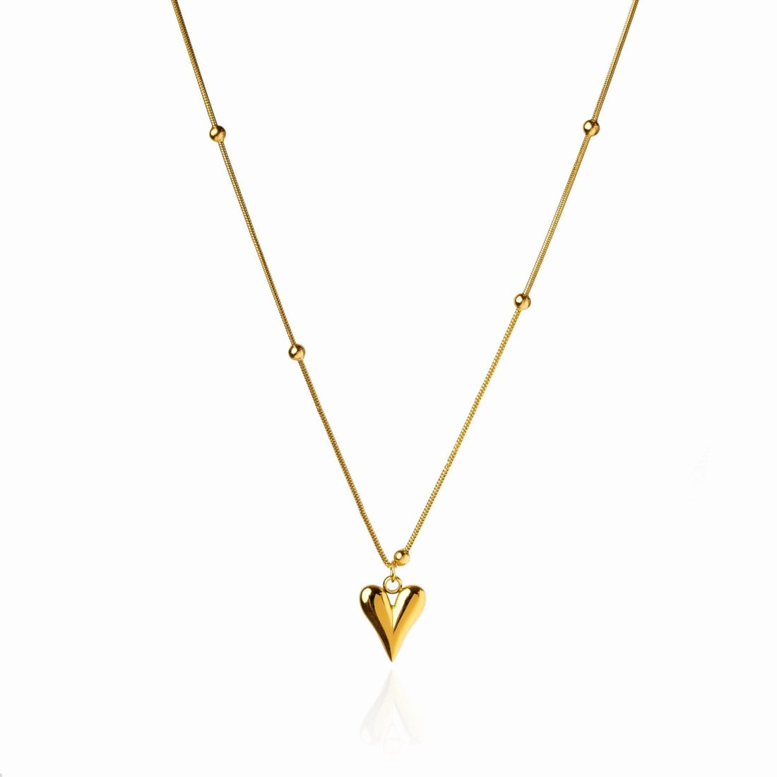 Colar Coração Aimée Banhado em Ouro 18K
