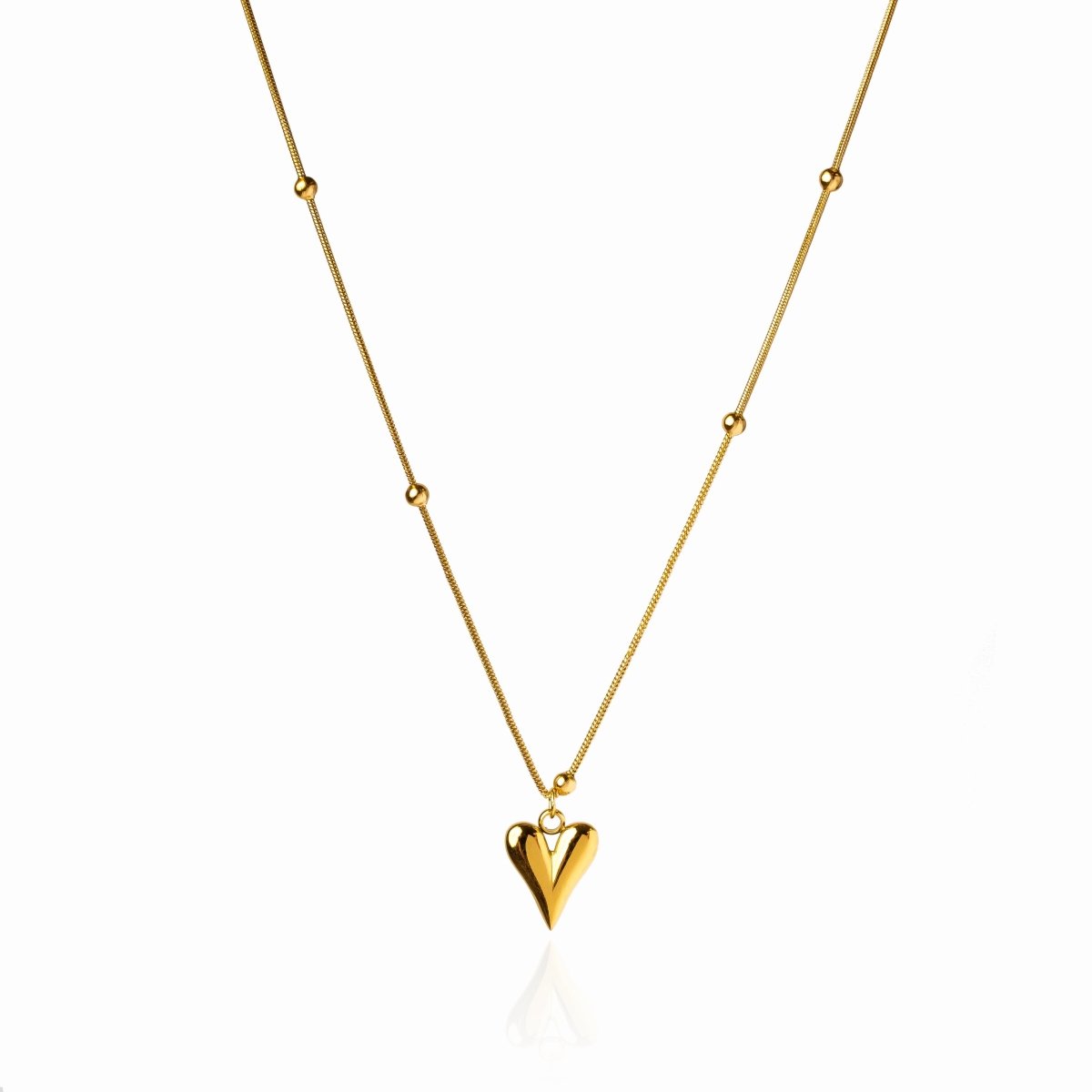 Colar Coração Aimée Banhado em Ouro 18K