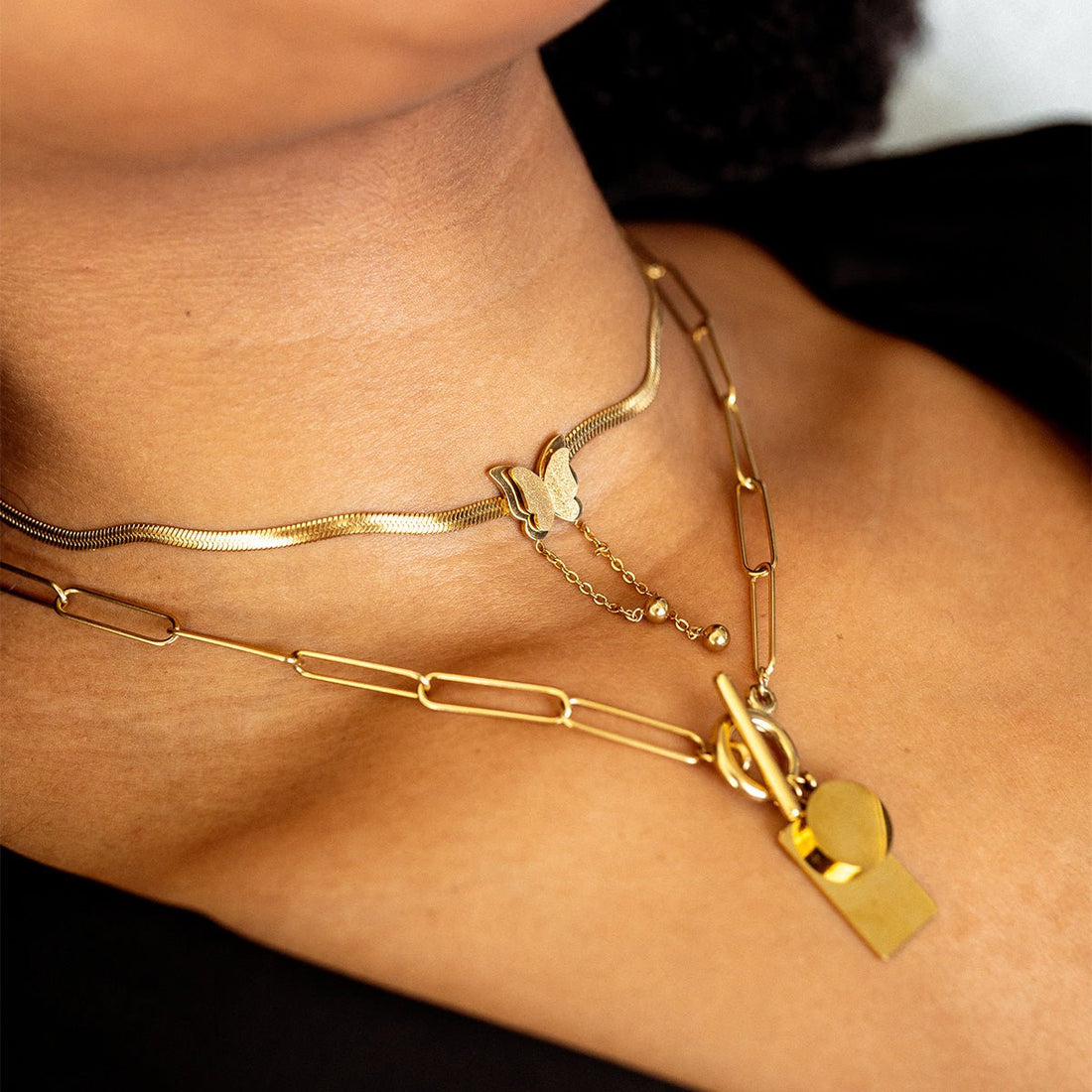 Colar Malha Ayara Banhado em Ouro 18K