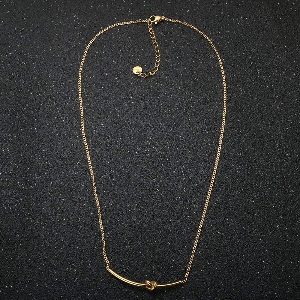 Colar Nó Elunara Banhado em Ouro 18K