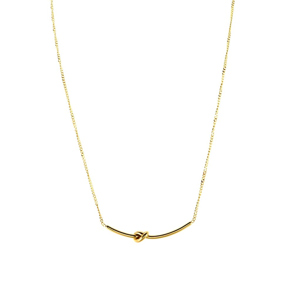 Colar Nó Elunara Banhado em Ouro 18K