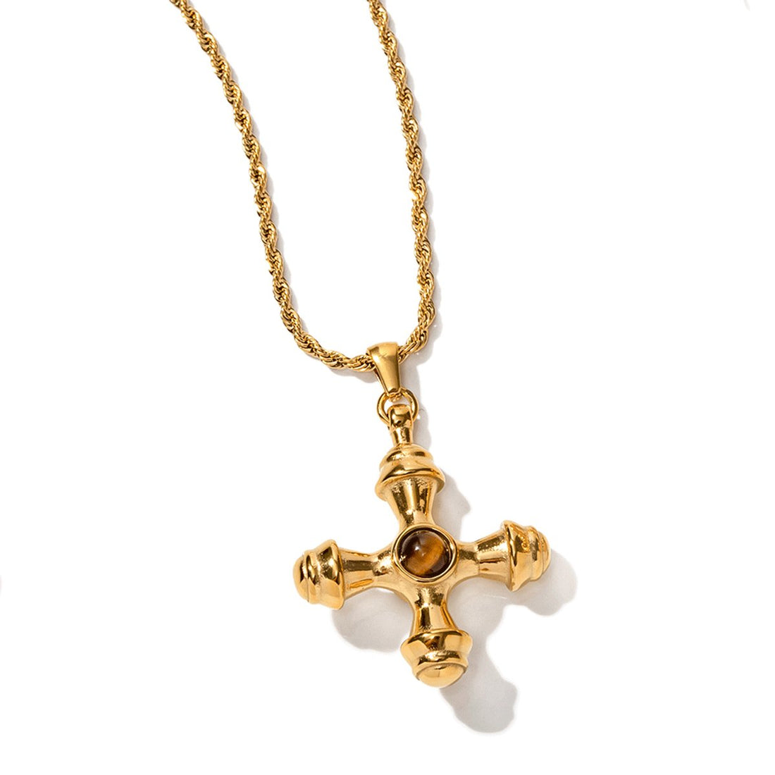 Colar Cruz Sahara Banhado em Ouro 18K