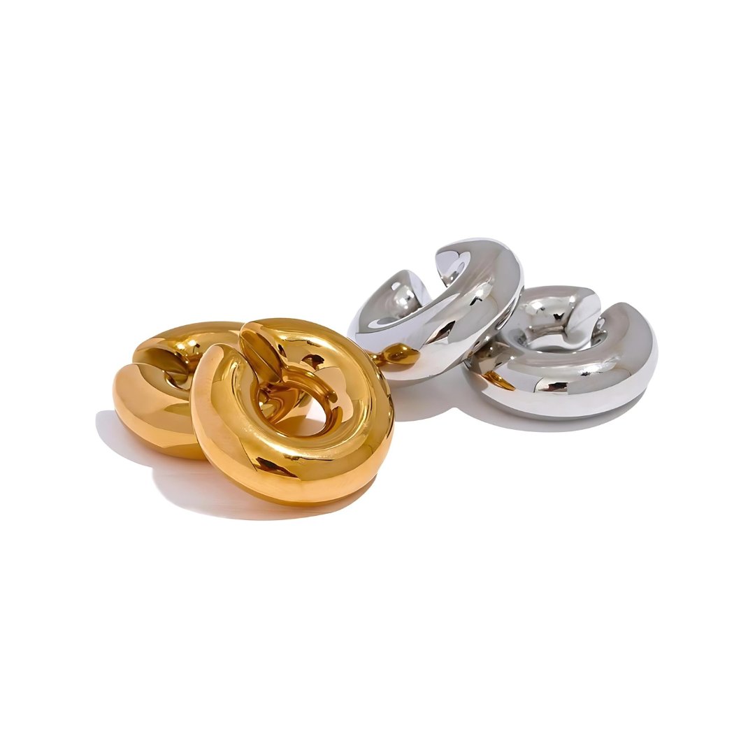 Ear Cuff Chunky Tayla Banhado em Ouro 18K