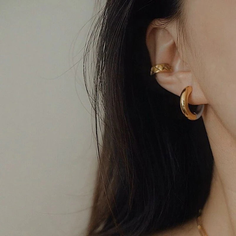 Brincos Argola Maelis Banhado em Ouro 18K