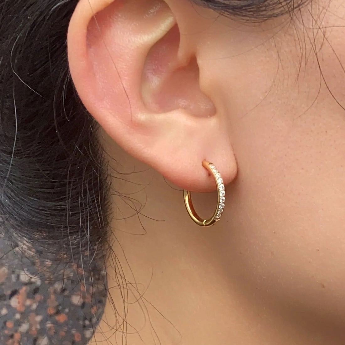 Brinco de Argola Liora Banhado em Ouro 18K