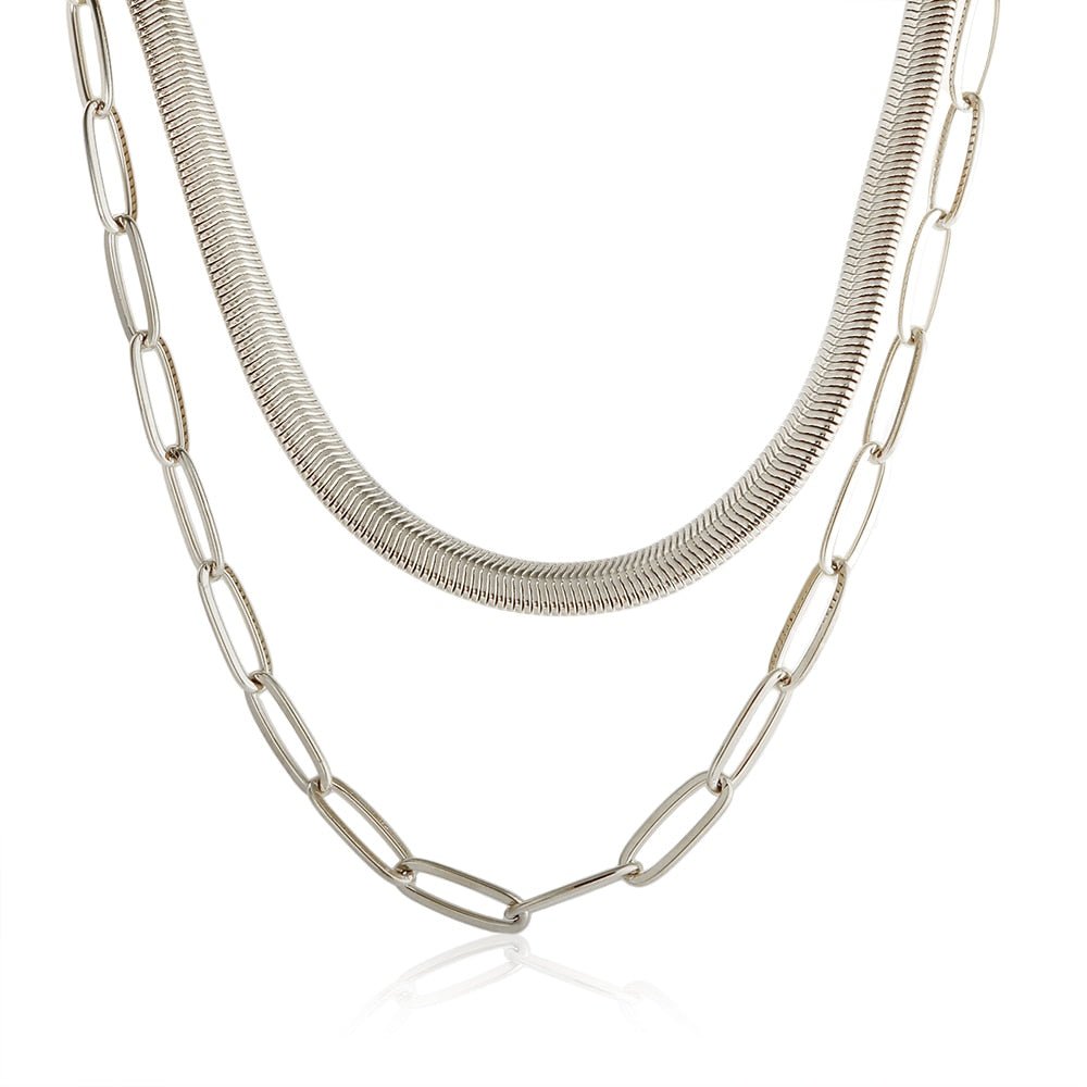 Mix Colar Ravena Banhado em Ouro 18K