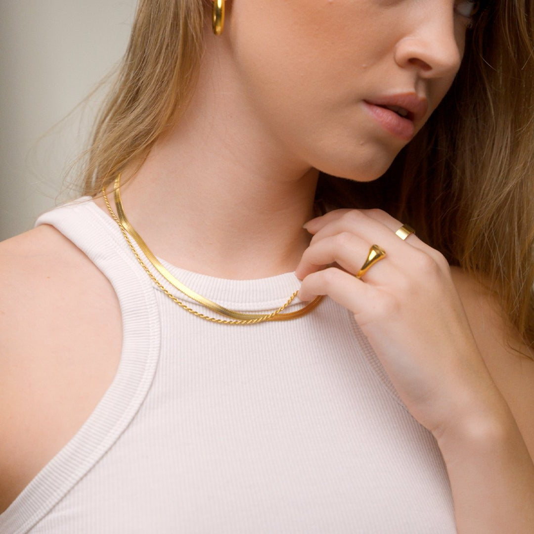 Mix Colar Eloá Banhado em Ouro 18K