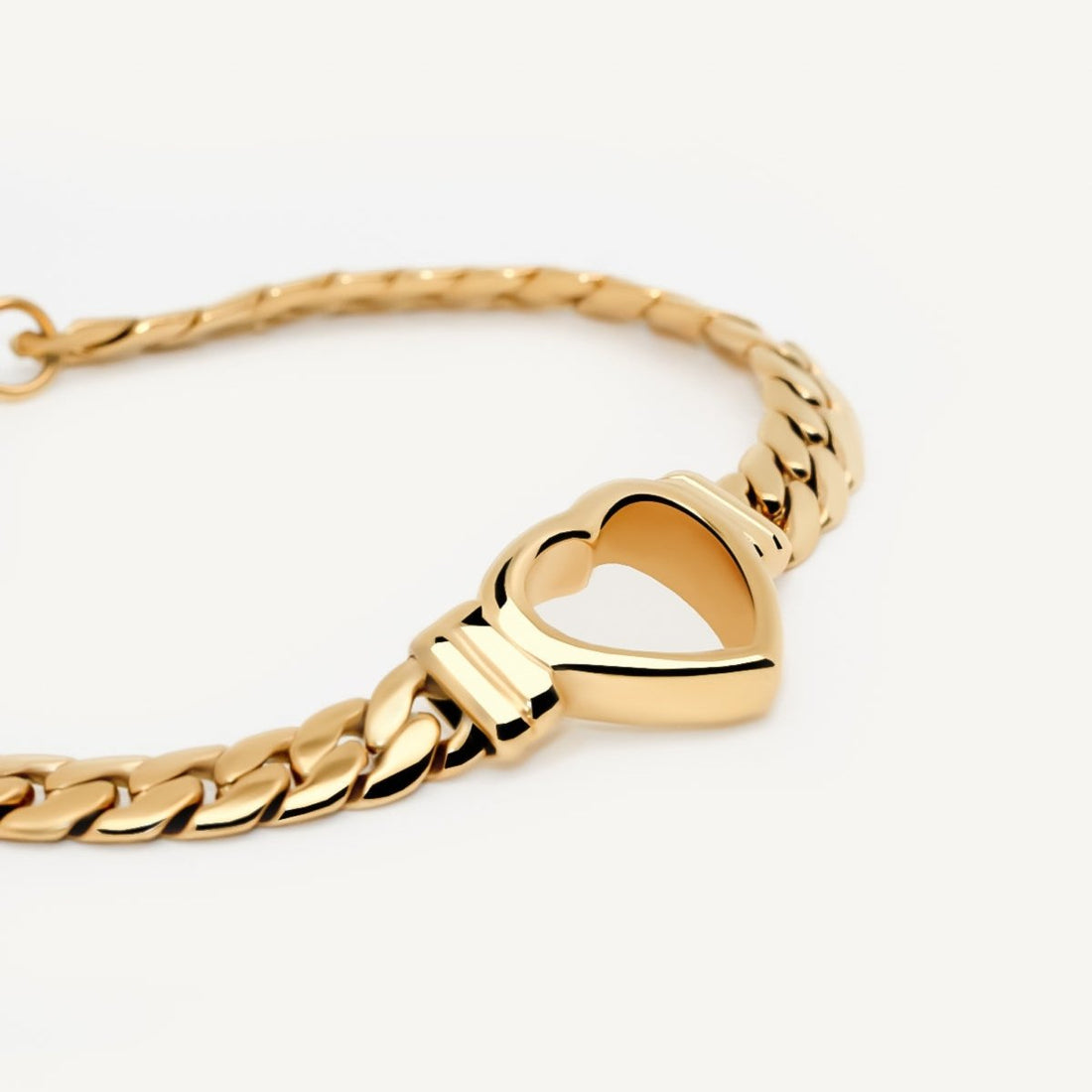 Pulseira Coração Valentinna Banhado em Ouro 18K