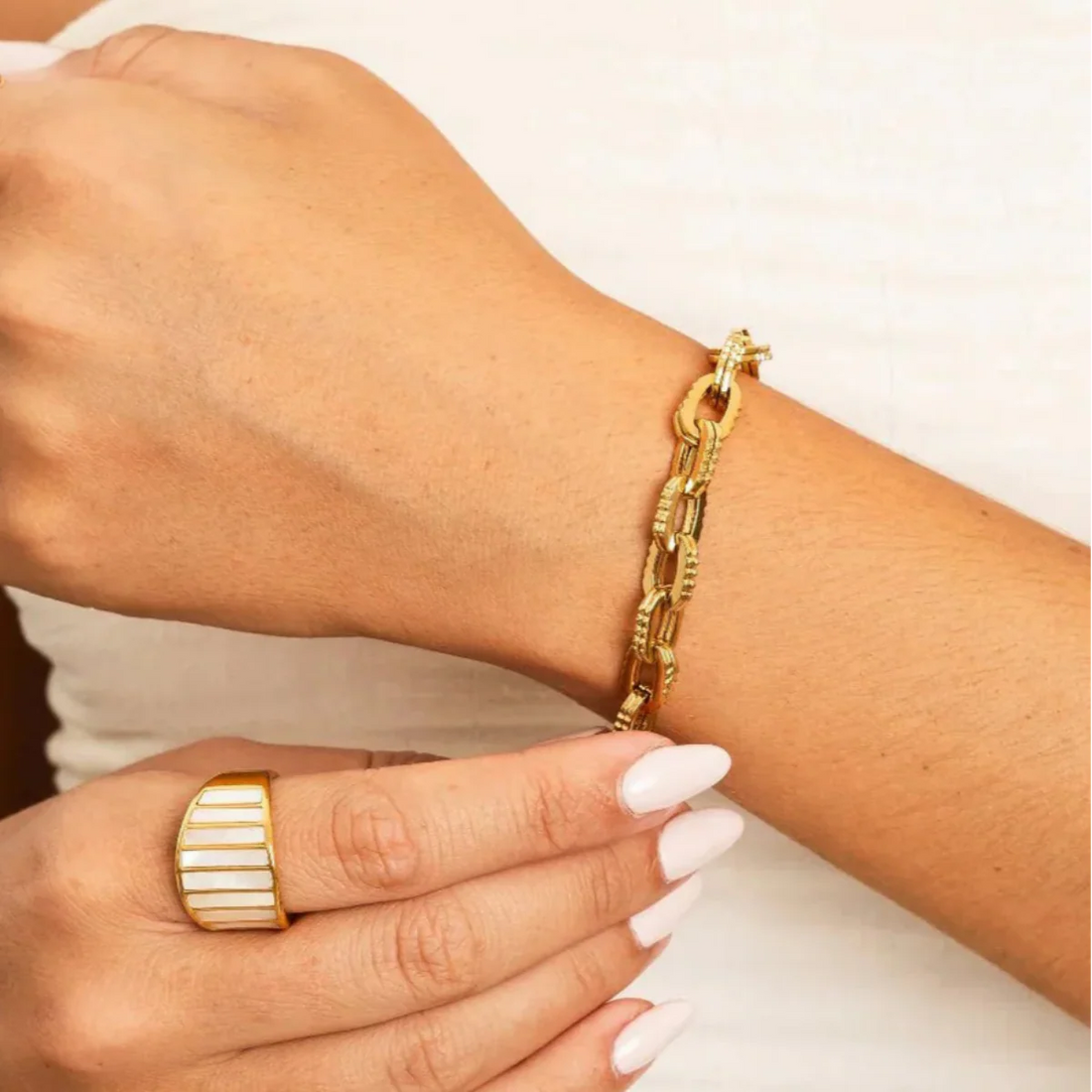 Pulseira Elos Benice Banhado em Ouro 18K