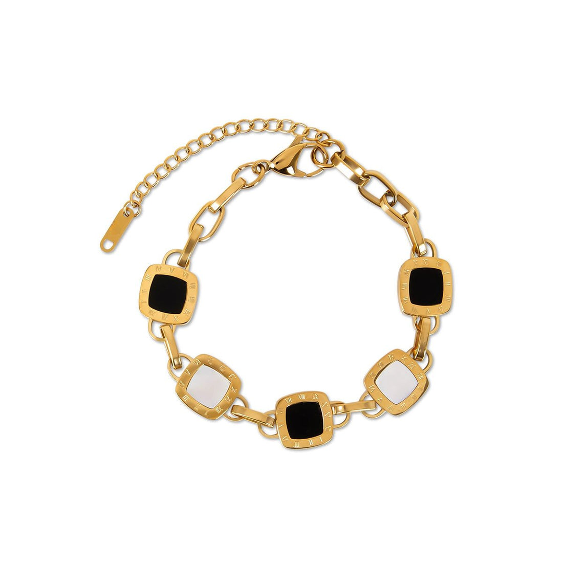 Pulseira Ônix Intense Banhado em Ouro 18k