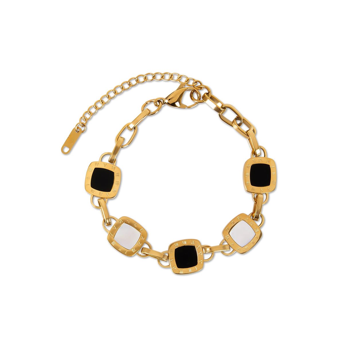 Pulseira Ônix Intense Banhado em Ouro 18k