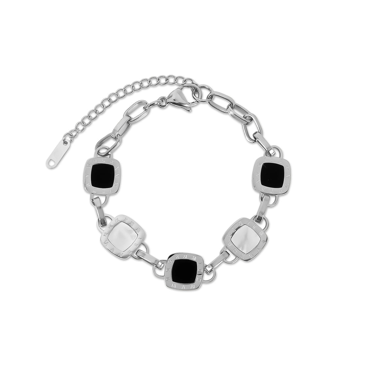 Pulseira Ônix Intense Prata