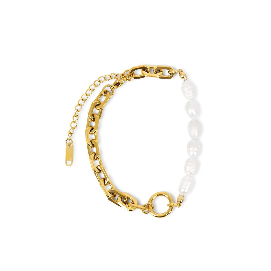 Pulseira Corrente Dual Avianne Banhado em Ouro 18K