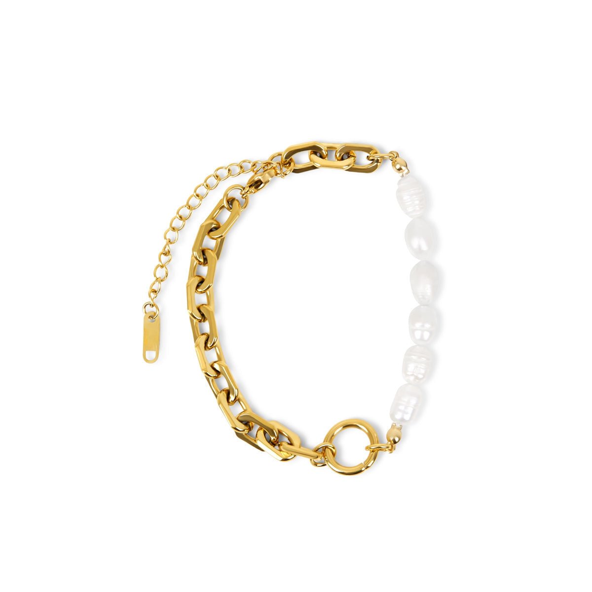 Pulseira Corrente Dual Avianne Banhado em Ouro 18K