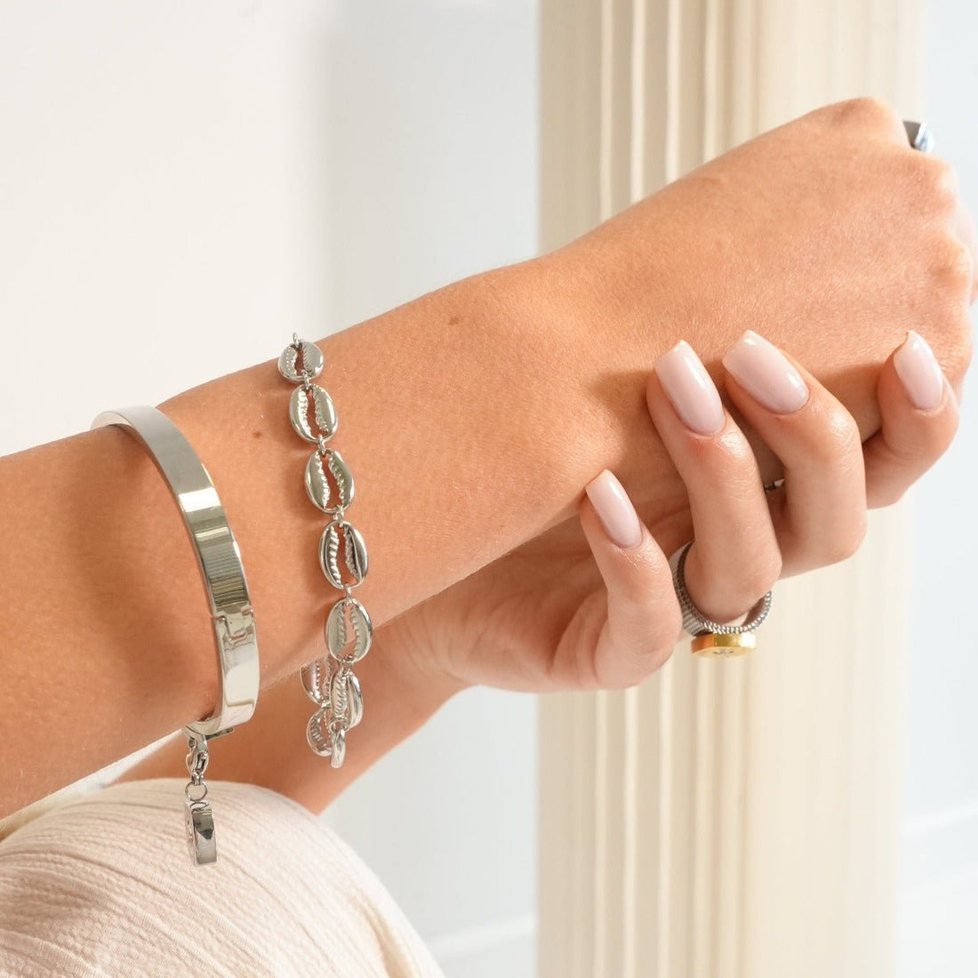 Pulseira Concha Moana Prata