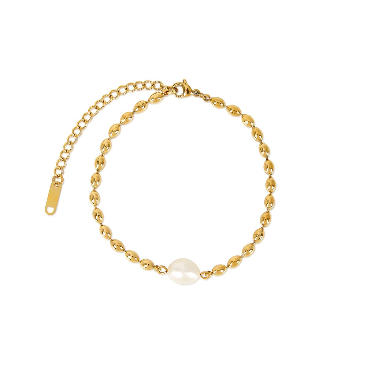 Pulseira Pérola Annelise Banhado em Ouro 18K