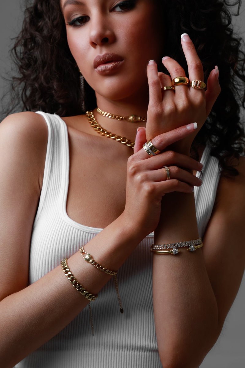 Pulseira Cobra Valisse Banhado em Ouro 18K